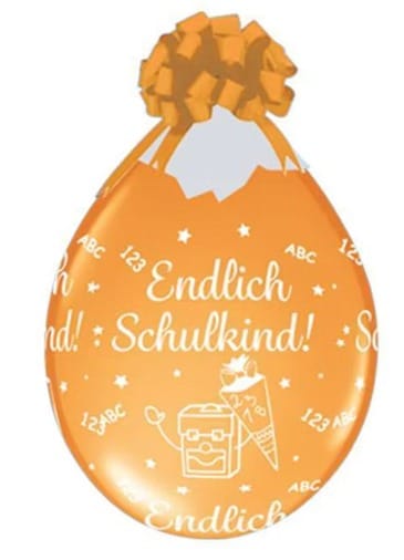 Geschenkballon zur Einschulung · Endlich Schulkind Verpackungsballon