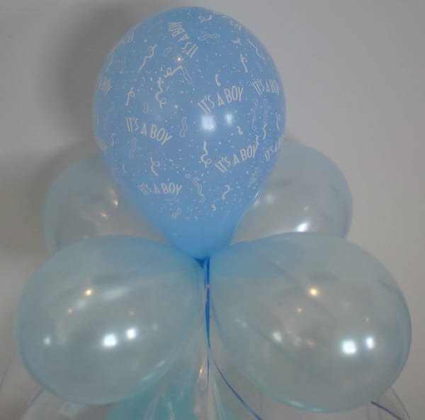 Geschenkballon Hameln · Babyparty hellblau