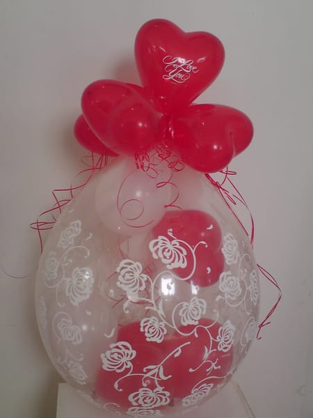 Geschenkballon Hameln · rote Herzballons I Love You