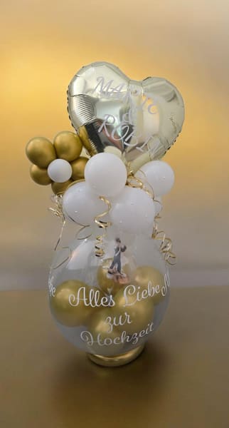 Geschenkballon Hameln · Alles Liebe zur Hochzeit in Silber