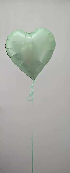 Heliumballons Hameln · grüner Herz-Folienballon