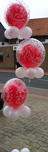 Heliumballons Hameln · Deko-Bubbles mit Ranken-Motiv
