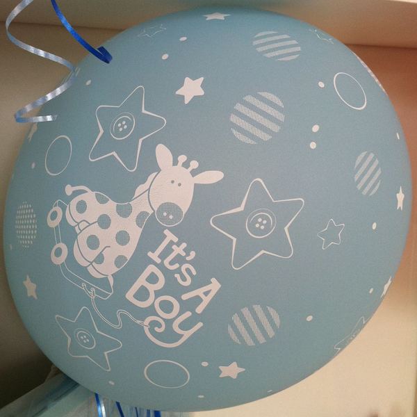 Heliumballons Hameln · Latexballon zur Babyparty in Hellblau
