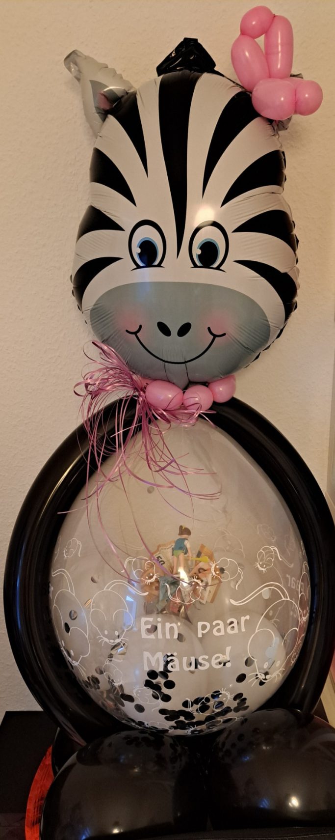 GeschenkballonZebraGeldgeschenkGegurtstagBallonShopHameln