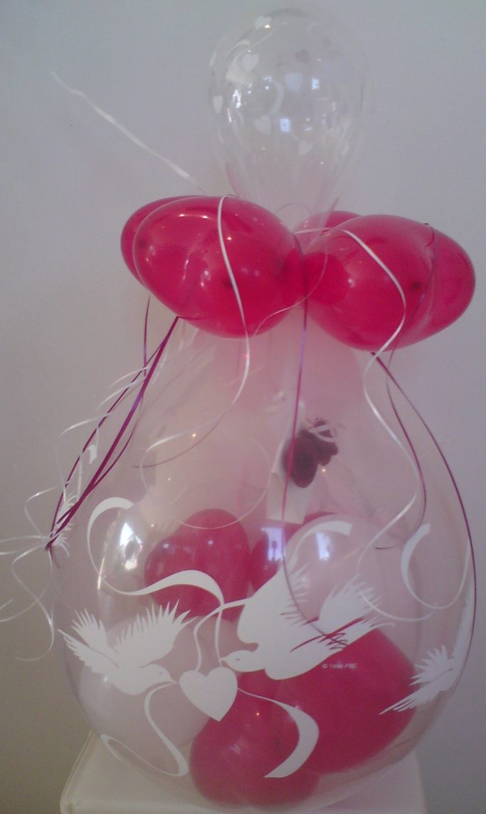 VerpackungsballonTaubenWeißGeldgeschenkHochzeitsgeschenkBallonShopHameln