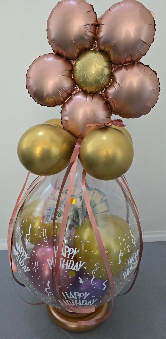 GeschenkeballonGoldBraunNutetöneGeburtstagBallonShopHameln