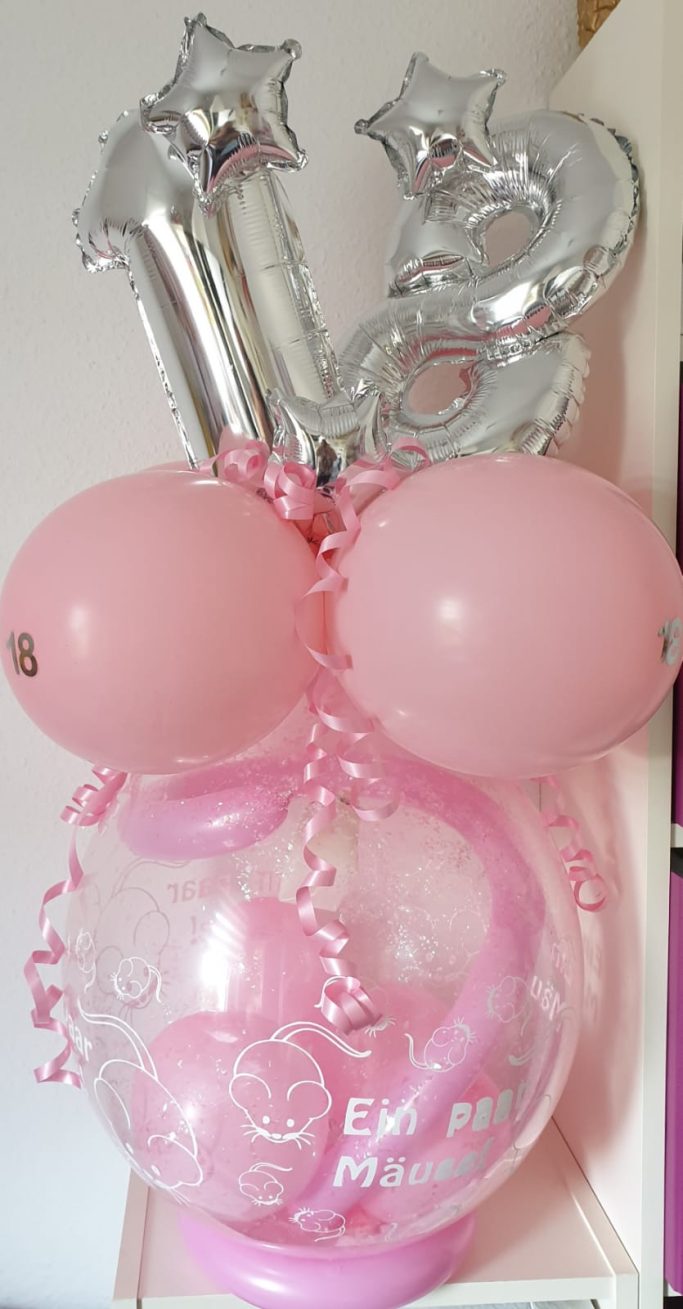GeschenkballonVerpackungsballonAchzehnterGeburtstagRosaBallonShopHameln