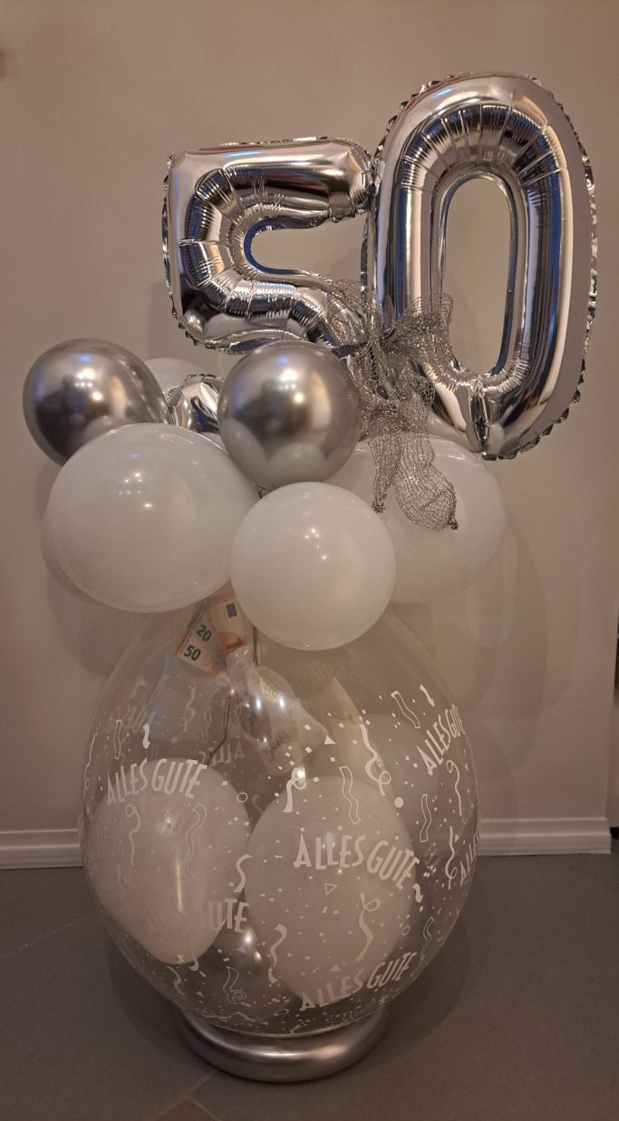 VerpackungsballonFünfzigsterGeburtstagGeldgeschenkBallonShopHameln