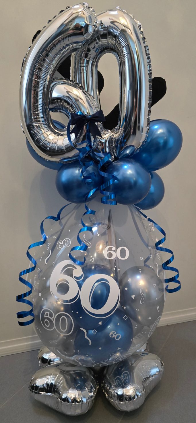 GeschenkballonVerpackungsballonSechzigGeburtstagBlauMetalligBallonShopHameln