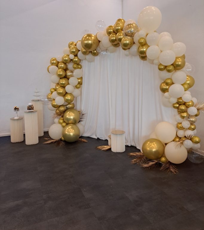 BallonbogenGoldCreamFirmenevent