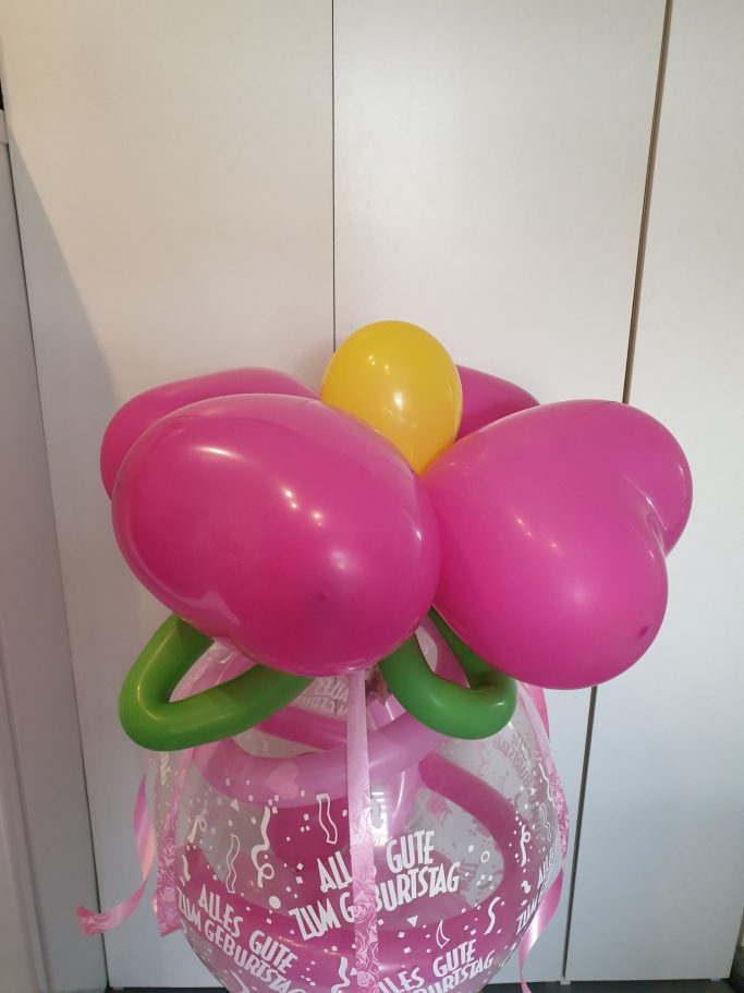 GeschenkballonPinkBlümchenGeburtstagBallonShopHameln